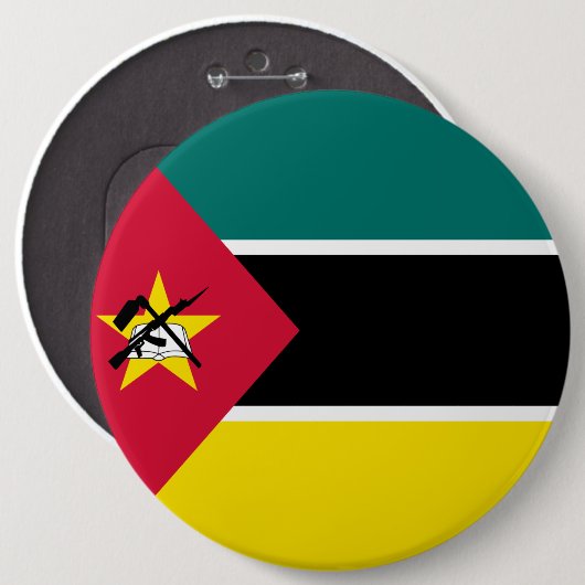 Mosambik-Flagge Button (Vorne & Hinten)