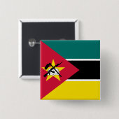 Mosambik-Flagge Button (Vorne & Hinten)