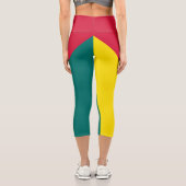 Mosambik-Flagge Capri Leggings (Rückseite)