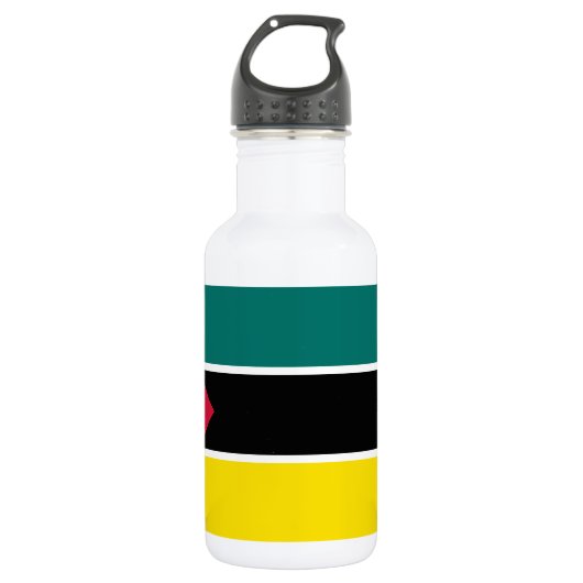 Mosambik-Flagge Edelstahlflasche (Vorderseite)