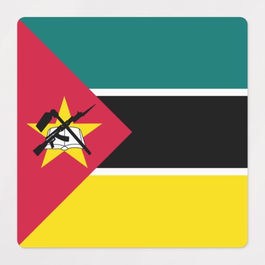 Mosambik-Flagge Etiketten (Design 1)