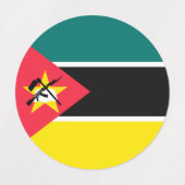 Mosambik-Flagge Etiketten (Design 2)