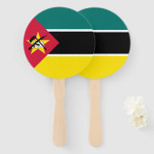 Mosambik-Flagge Fächer (Vorne und Hinten)