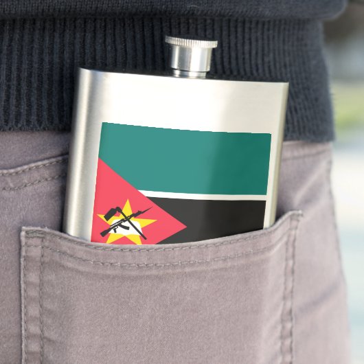 Mosambik-Flagge Flachmann (Beispiel)