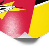 Mosambik-Flagge Fotodruck (Ecke)