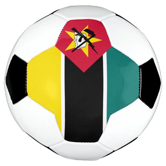 Mosambik-Flagge Fußball (Gedreht)