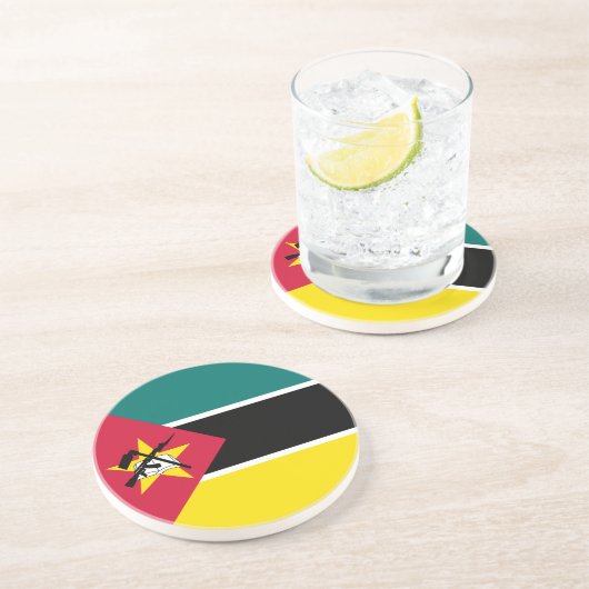 Mosambik-Flagge Getränkeuntersetzer (Seite)