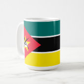 Mosambik-Flagge Kaffeetasse (Vorderseite Links)