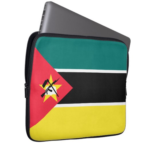 Mosambik-Flagge Laptopschutzhülle (Vorne Rechts)