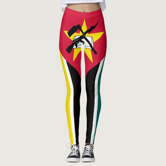 Mosambik-Flagge Leggings (Vorderseite)