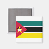 Mosambik-Flagge Magnet (Vorderseite/Rückseite)