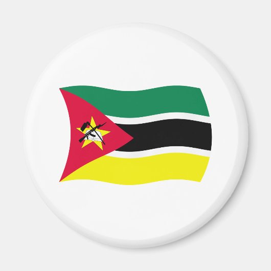 Mosambik Flagge Magnet (Vorne)