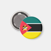 Mosambik-Flagge Magnet (Vorderseite/Rückseite)