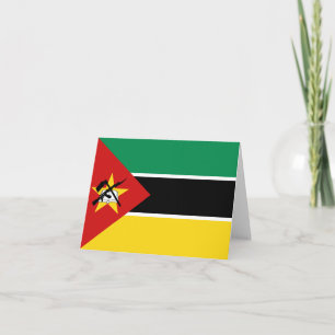 Mosambik-Flagge Notizkarte Karte