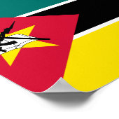 Mosambik-Flagge Poster (Ecke)