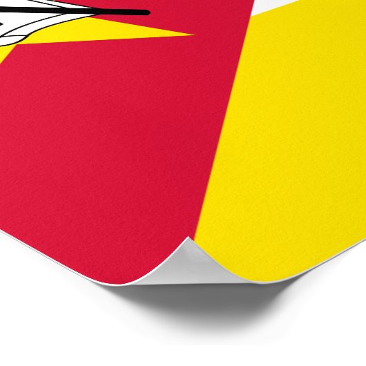 Mosambik-Flagge Poster (Ecke)