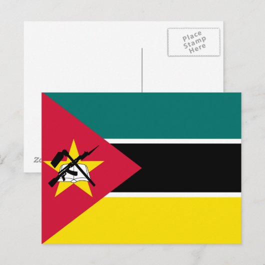 Mosambik-Flagge Postkarte (Vorne/Hinten)