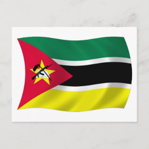 Mosambik-Flagge Postkarte