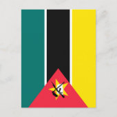 Mosambik-Flagge Postkarte (Vorderseite)