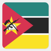 Mosambik-Flagge Quadratischer Aufkleber (Vorderseite)