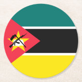 Mosambik-Flagge Runder Pappuntersetzer (Vorderseite)