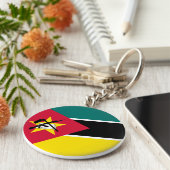 Mosambik-Flagge Schlüsselanhänger (Seite)