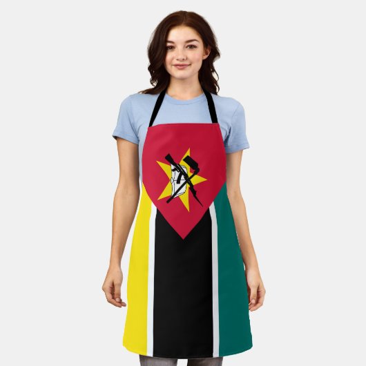 Mosambik-Flagge Schürze (Getragen)