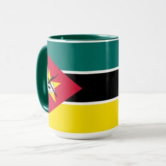 Mosambik-Flagge Tasse (Vorderseite Links)