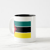 Mosambik-Flagge Zweifarbige Tasse (Vorderseite Links)