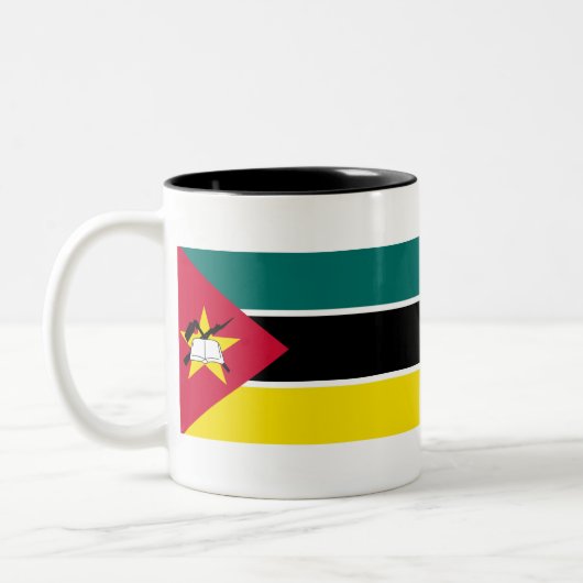 Mosambik-Flagge Zweifarbige Tasse (Links)