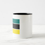 Mosambik-Flagge Zweifarbige Tasse (Mittel)
