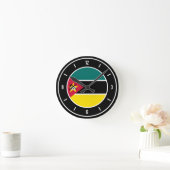 Mosambik-Flaggenelegante Runde Wanduhr (Zuhause)