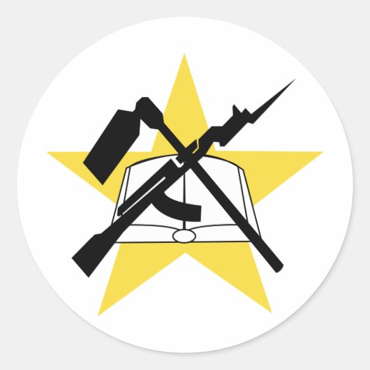 Mosambik-Flaggenzeichen Runder Aufkleber (Vorderseite)