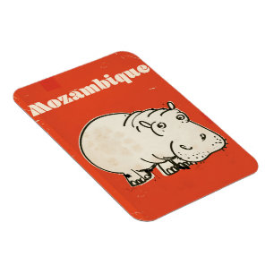 Mosambik-Hippie-Plakatdruck Magnet