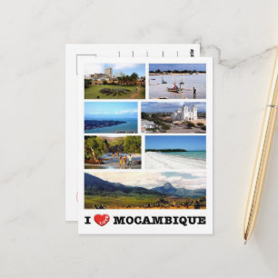 Mosambik - I Liebe - Postkarte