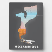 Mosambik-Karte Fotoplatte (Vorderseite)