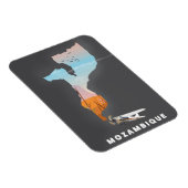 Mosambik-Karte Magnet (Rechte Seite)