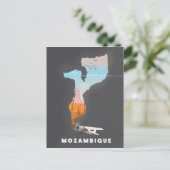 Mosambik-Karte Postkarte (Stehend Vorderseite)