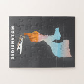 Mosambik-Karte Puzzle (Horizontal)