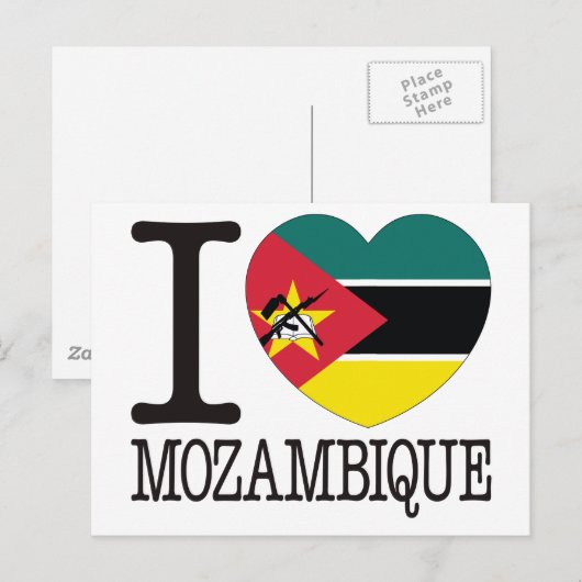 Mosambik Liebe v2 Postkarte (Vorne/Hinten)