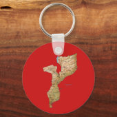 Mosambik Map Schlüsselanhänger (Vorderseite)