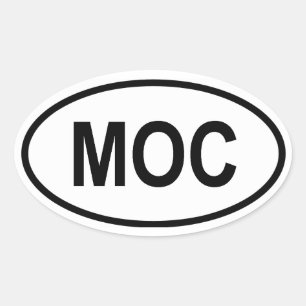 Mosambik "MOC" Ovaler Aufkleber