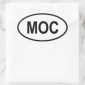 Mosambik "MOC" Ovaler Aufkleber (Tasche)