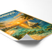 Mosambik Paradies – Vintage Style Reise Poster (Ecke)