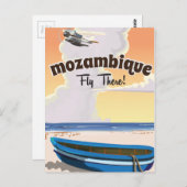Mosambik Reiseplakatdruck Postkarte (Vorne/Hinten)