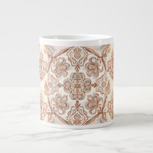 Mosambik, Rose Gold und Beigi Design Art Jumbo-Tasse