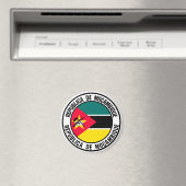 Mosambik-RundEmblem Magnet (In Situ (Geschirrspüler))