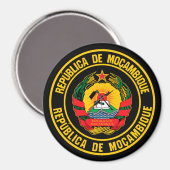 Mosambik RundEmblem Magnet (Vorderseite/Rückseite)