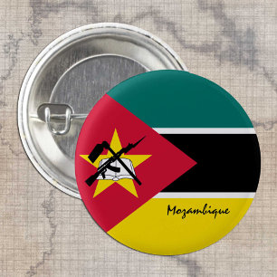 Mosambik-Taste, patriotische Flagge Mosambiks Button
