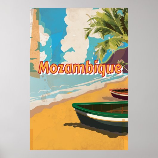 Mosambik Vintages Urlaubsangebot Poster (Vorne)